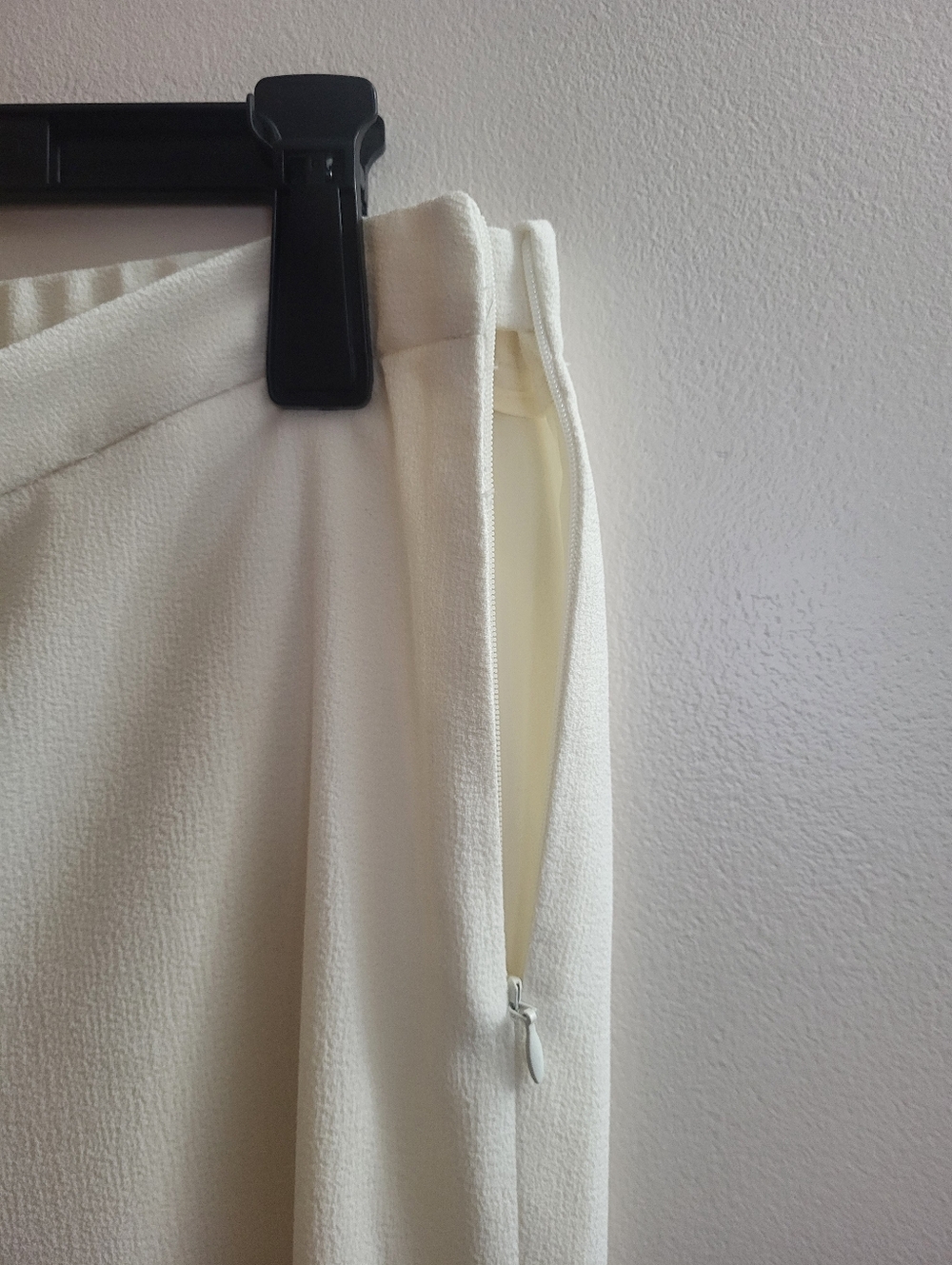 J. Jill Wide Leg Trousers Ivory Double Knit Crepe Size 12 Tall - Picture 5 of 10
